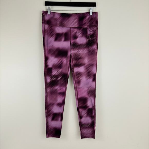 Athleta Leggings Women's L Purple Tie Dye Athletic Running Workout Pants - Picture 1 of 9